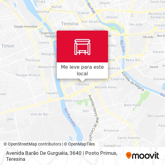 Avenida Barão De Gurguéia, 3640 | Posto Primus mapa
