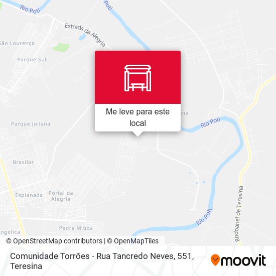 Comunidade Torrões - Rua Tancredo Neves, 551 mapa