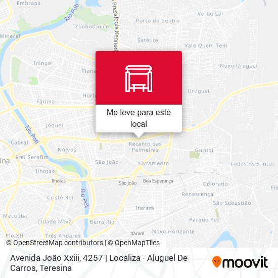 Avenida João Xxiii, 4257 | Localiza - Aluguel De Carros mapa