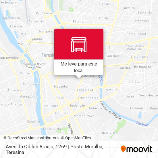 Avenida Odilon Araújo, 1269 | Posto Muralha mapa