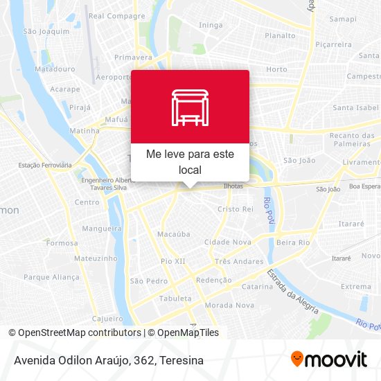 Avenida Odilon Araújo, 362 mapa
