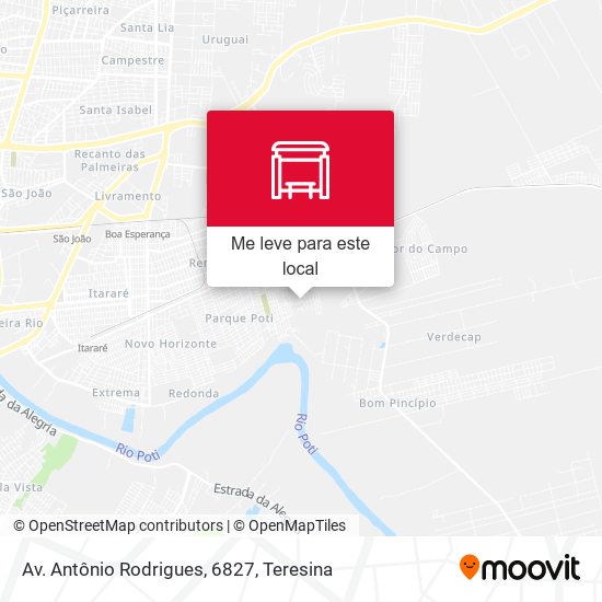 Av. Antônio Rodrigues, 6827 mapa