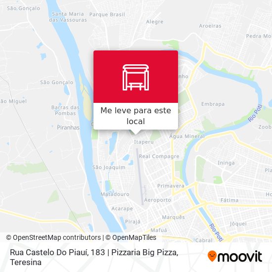 Rua Castelo Do Piauí, 183 | Pizzaria Big Pizza mapa