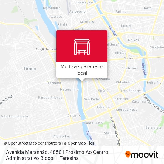 Avenida Maranhão, 4850 | Próximo Ao Centro Administrativo Bloco 1 mapa
