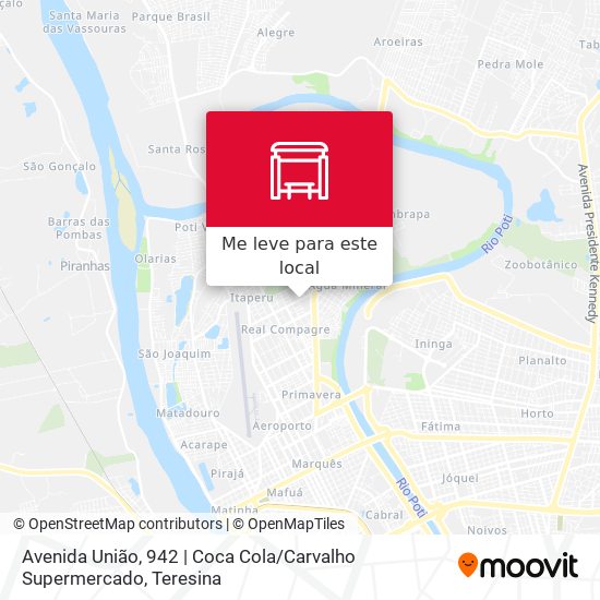 Avenida União, 942 | Coca Cola / Carvalho Supermercado mapa