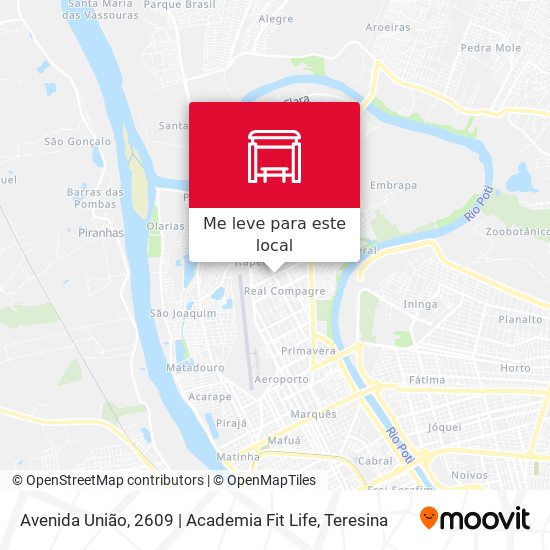 Avenida União, 2609 | Academia Fit Life mapa