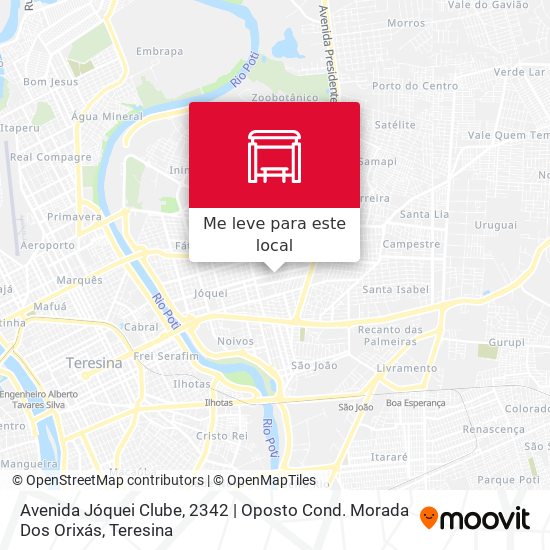 Avenida Jóquei Clube, 2342 | Oposto Cond. Morada Dos Orixás mapa