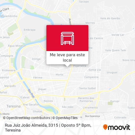 Rua Juiz João Almeida, 3315 | Oposto 5º Bpm mapa
