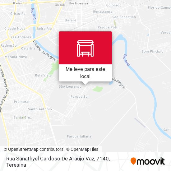 Rua Sanathyel Cardoso De Araújo Vaz, 7140 mapa
