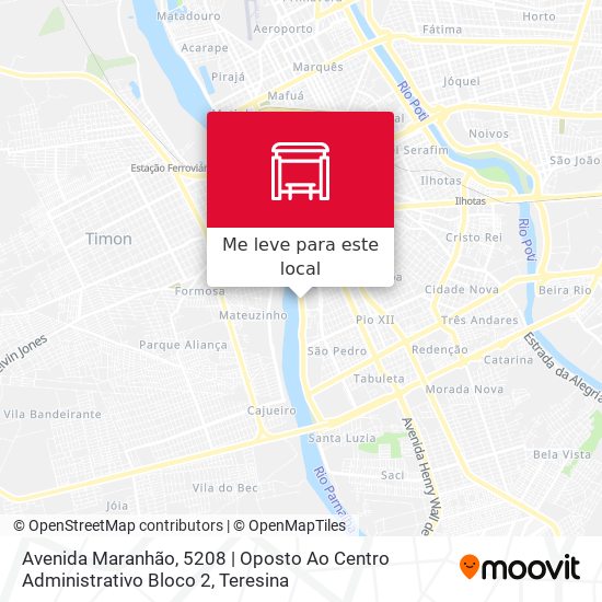 Avenida Maranhão, 5208 | Oposto Ao Centro Administrativo Bloco 2 mapa