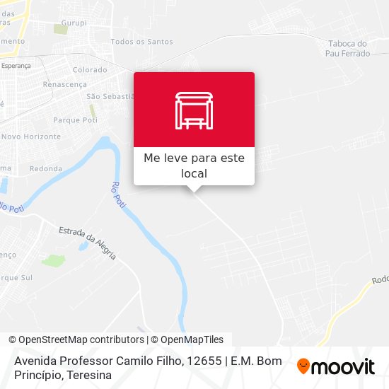 Avenida Professor Camilo Filho, 12655 | E.M. Bom Princípio mapa