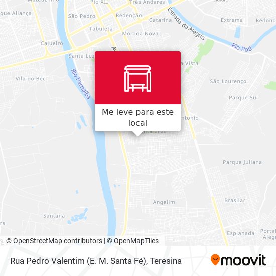 Rua Pedro Valentim (E. M. Santa Fé) mapa