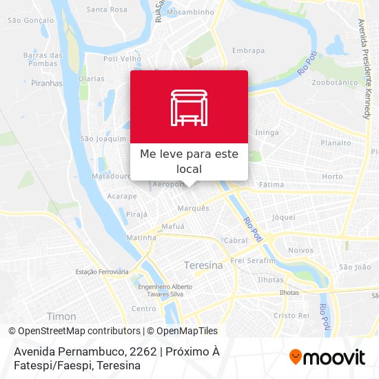 Avenida Pernambuco, 2262 | Próximo À Fatespi / Faespi mapa