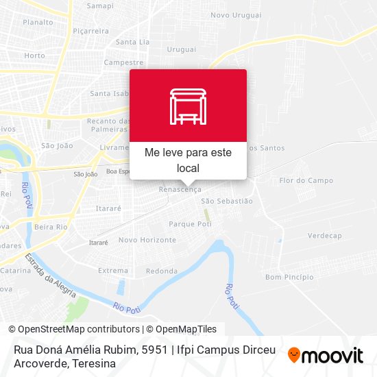 Rua Doná Amélia Rubim, 5951 | Ifpi Campus Dirceu Arcoverde mapa