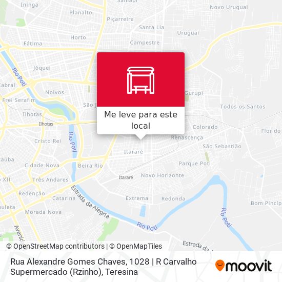 Rua Alexandre Gomes Chaves, 1028 | R Carvalho Supermercado (Rzinho) mapa