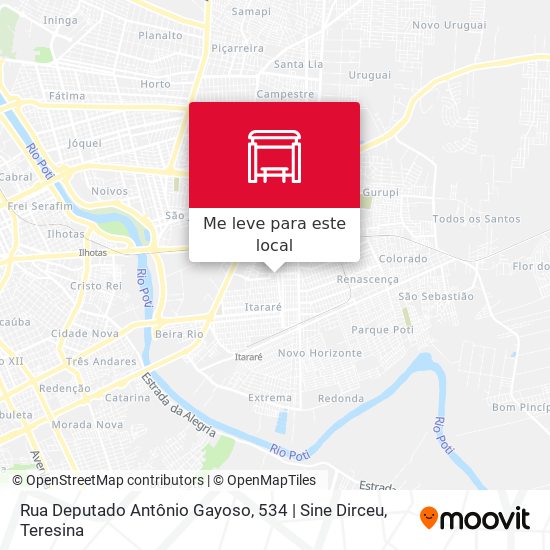 Rua Deputado Antônio Gayoso, 534 | Sine Dirceu mapa