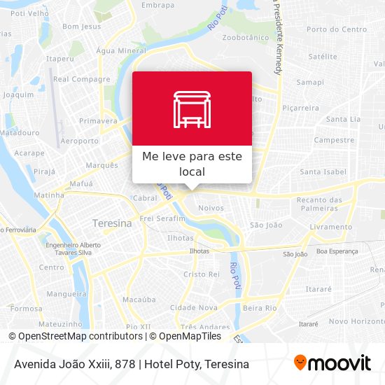 Avenida João Xxiii, 878 | Hotel Poty mapa