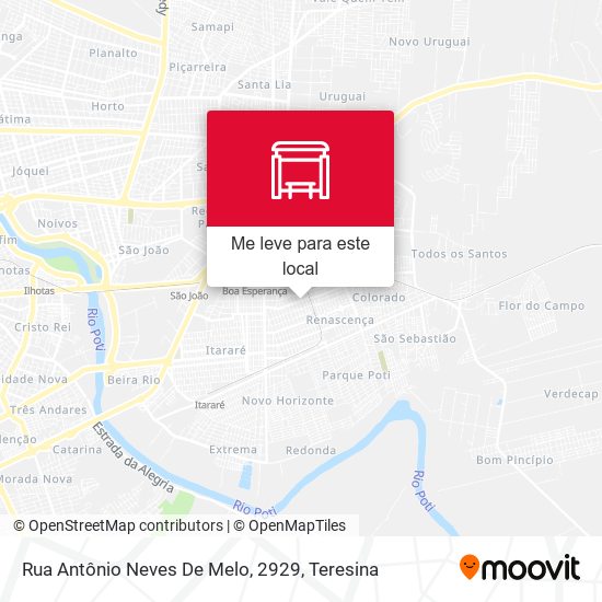 Rua Antônio Neves De Melo, 2929 mapa