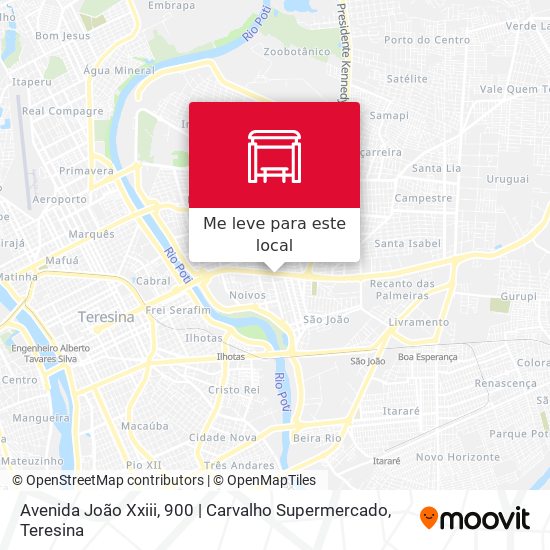 Avenida João Xxiii, 900 | Carvalho Supermercado mapa