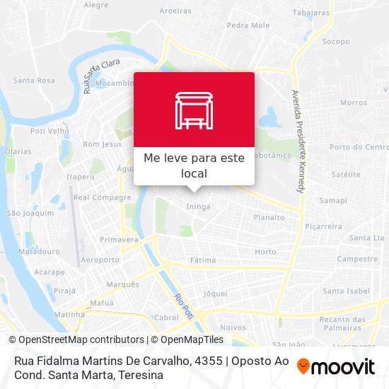 Rua Fidalma Martins De Carvalho, 4355 | Oposto Ao Cond. Santa Marta mapa