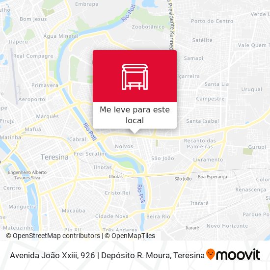 Avenida João Xxiii, 926  | Depósito R. Moura mapa