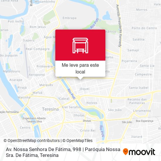 Av. Nossa Senhora De Fátima, 998 | Paróquia Nossa Sra. De Fátima mapa