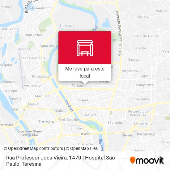 Rua Professor Joca Vieira, 1470 | Hospital São Paulo mapa