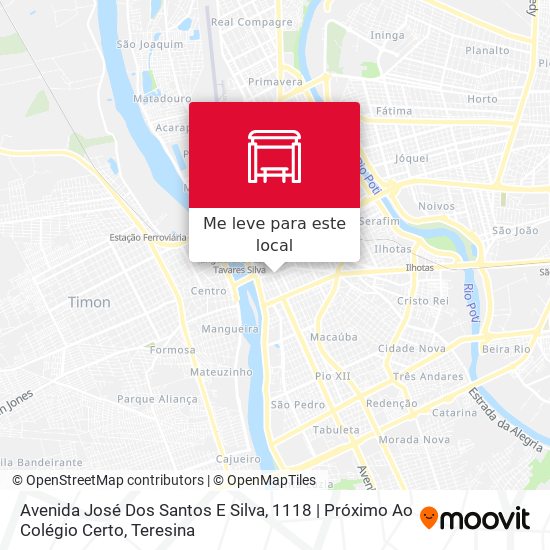 Avenida José Dos Santos E Silva, 1118 | Próximo Ao Colégio Certo mapa