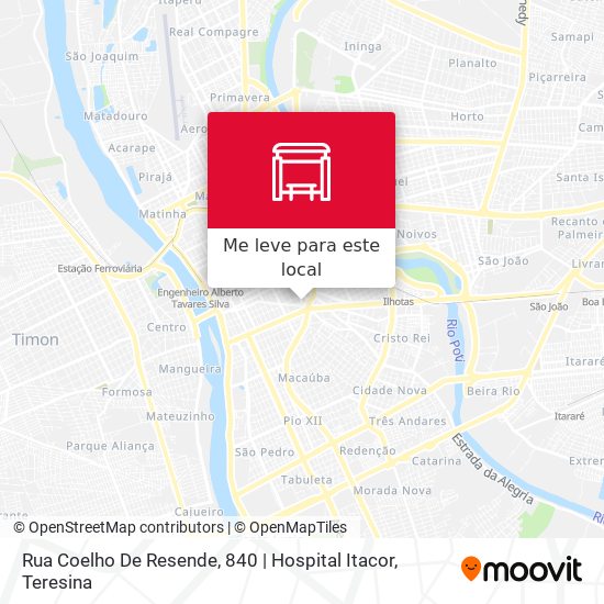 Rua Coelho De Resende, 840 | Hospital Itacor mapa