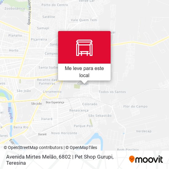 Avenida Mirtes Melão, 6802 | Pet Shop Gurupi mapa