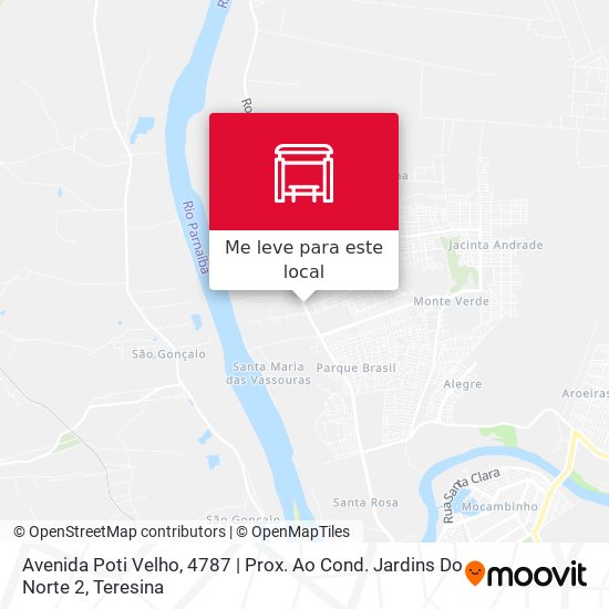 Avenida Poti Velho, 4787 | Prox. Ao Cond. Jardins Do Norte 2 mapa