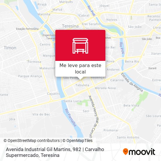 Avenida Industrial Gil Martins, 982 | Carvalho Supermercado mapa