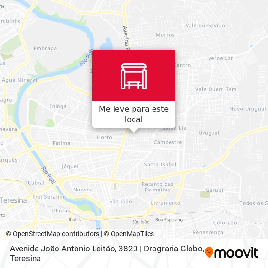 Avenida João Antônio Leitão, 3820 | Drograria Globo mapa
