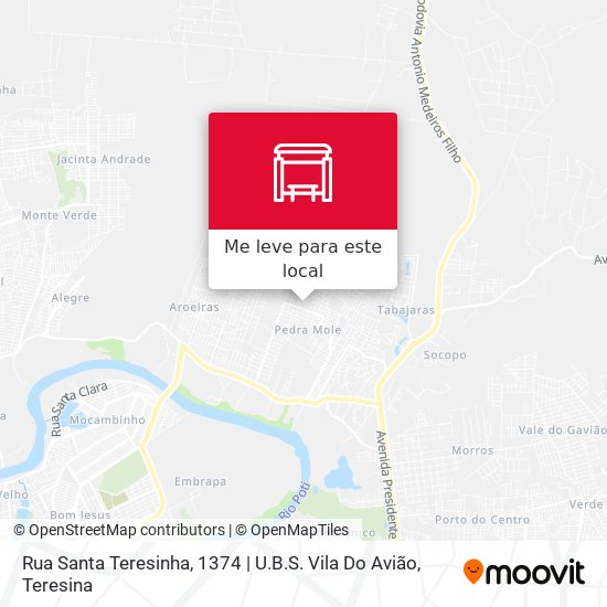 Rua Santa Teresinha, 1374 | U.B.S. Vila Do Avião mapa