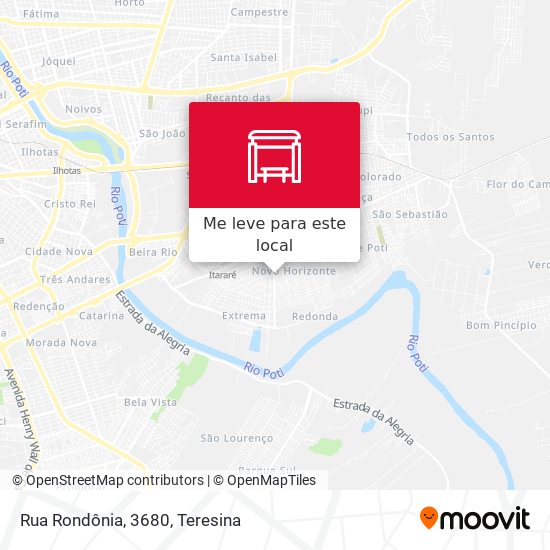 Rua Rondônia, 3680 mapa