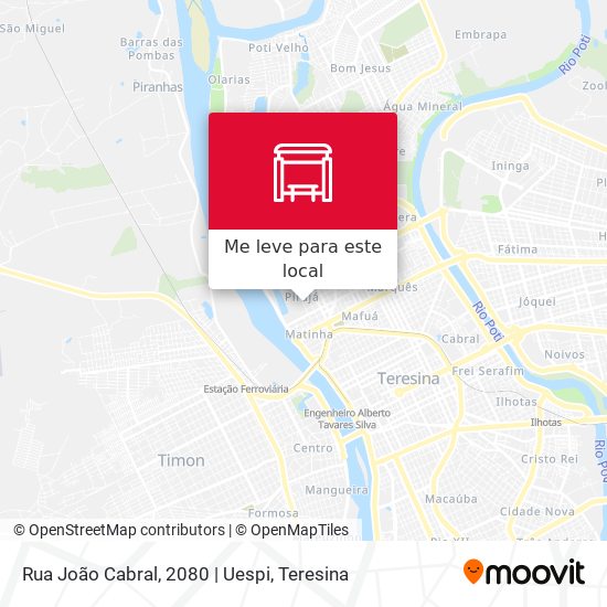 Rua João Cabral, 2080 | Uespi mapa