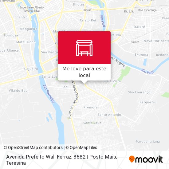 Avenida Prefeito Wall Ferraz, 8682 | Posto Mais mapa