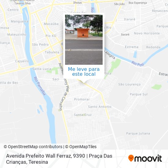 Avenida Prefeito Wall Ferraz, 9390 | Praça Das Crianças mapa