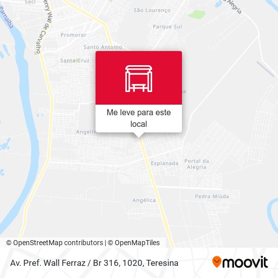 Av. Pref. Wall Ferraz / Br 316, 1020 mapa