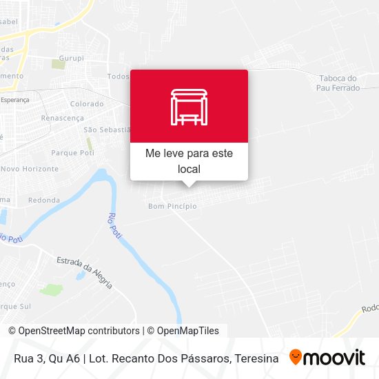 Rua 3, Qu A6 | Lot. Recanto Dos Pássaros mapa