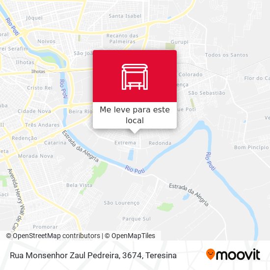 Rua Monsenhor Zaul Pedreira, 3674 mapa