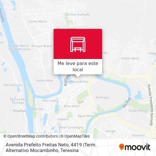 Avenida Prefeito Freitas Neto, 4419 |Term. Alternativo Mocambinho mapa