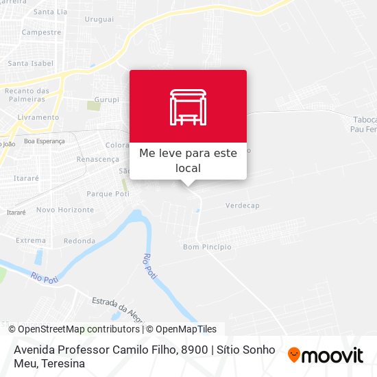 Avenida Professor Camilo Filho, 8900 | Sítio Sonho Meu mapa