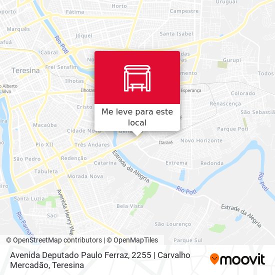 Avenida Deputado Paulo Ferraz, 2255 | Carvalho Mercadão mapa