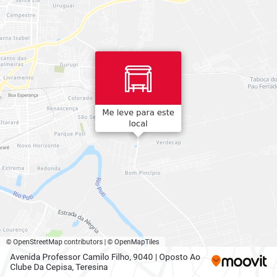Avenida Professor Camilo Filho, 9040 | Oposto Ao Clube Da Cepisa mapa
