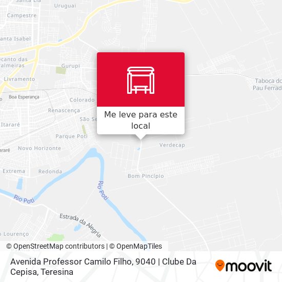 Avenida Professor Camilo Filho, 9040 | Clube Da Cepisa mapa