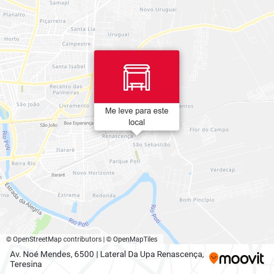 Av. Noé Mendes, 6500 | Lateral Da Upa Renascença mapa