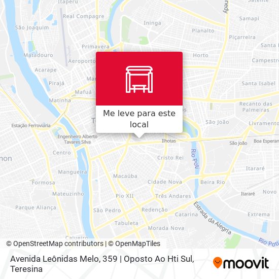 Avenida Leônidas Melo, 359 | Oposto Ao Hti Sul mapa
