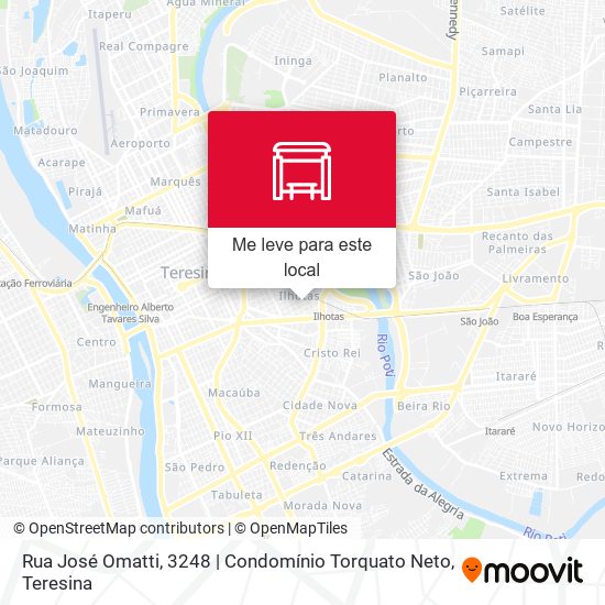 Rua José Omatti, 3248 | Condomínio Torquato Neto mapa