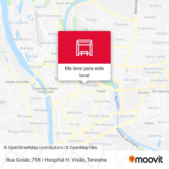 Rua Goiás, 798 | Hospital H. Visão mapa